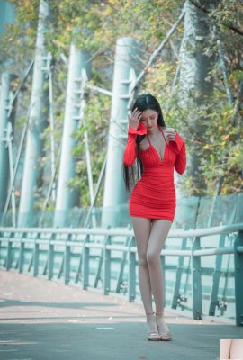 Fille taïwanaise avec de belles jambes-Album photo extérieur Xu Lingling (9) (100P)