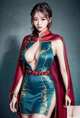 Beauté générée par l’IA ~ AiMakeGirl-cape avec une robe midi (cape avec robe midi)