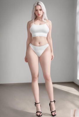 AIModel VOL.079 Haut court blanc