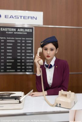 La belle et élégante jeune hôtesse de l’air Wang Xinyi rendra certainement votre voyage agréable (35P)