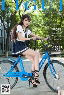 [Ligui Beauté Internet] 20171207 modèle Xiaoxiao vélo belles jambes