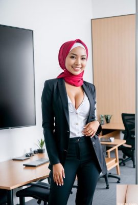 Collègue hijabi