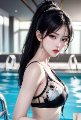 (Beauté AI) non censurée – Pool Side Hot Babe