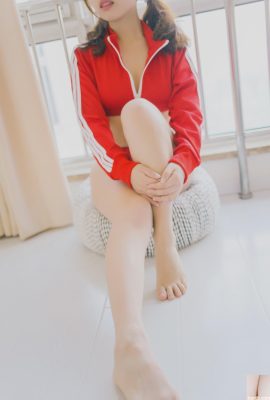 (Album photo Mei Mei) Vêtements de sport rouge amande pour fille de célébrité Internet (68P)