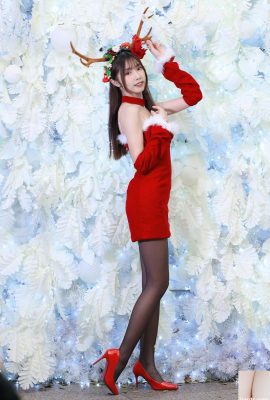 (Collection en ligne) Fille taïwanaise de belle jambe-Huimi Christmas girl tir en plein air réaliste (93P)
