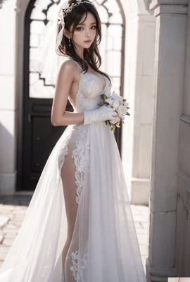 Robe de mariée blanc pur-1080p