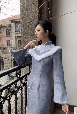 (Collection en ligne) Modèle XiuRen-Xiao Ziyi Alice « Robe grise en soie noire » (Partie 1) (80P)