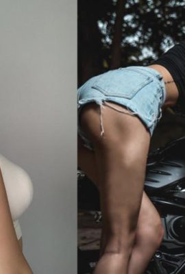 La motocycliste sexy et belle « Kitten » est sauvage et charmante, vive et enjouée, et elle est si belle sur une moto. Qui veux-tu conduire à mort ?  (24P)