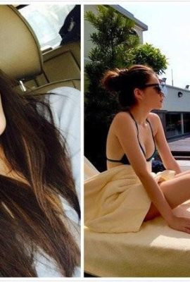 La petite beauté sexy du beau mannequin Han Shengsheng sourit si gentiment au bord de la piscine (21P)