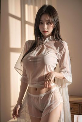 * Patreon * (Laika) Cheongsam transparent imprimé