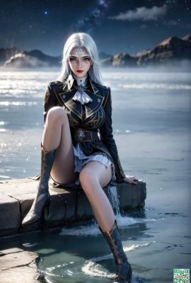 (AI généré) Le tangmen sans égal Ling Luochen White Hair 3