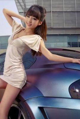(Barre de soie noire) Longues longues améliorées par la poitrine, Black Silk Model Model Liu Yahan (35p)