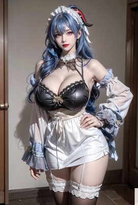 かんう (dieu de la tenue de Ganyu Maid-Genshin)