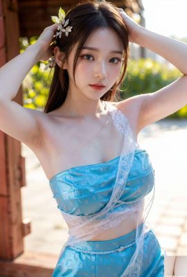 Robe bleue en Thaïlande
