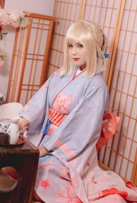 (Collection en ligne) Pyoncos (ピオン) cosplay Sabre Kimono – FateGrand Order (34P)