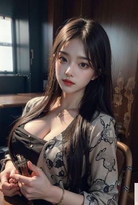 ★PATREON★ (AI Kaori) Set 1 – Douce fille avec une robe élégante